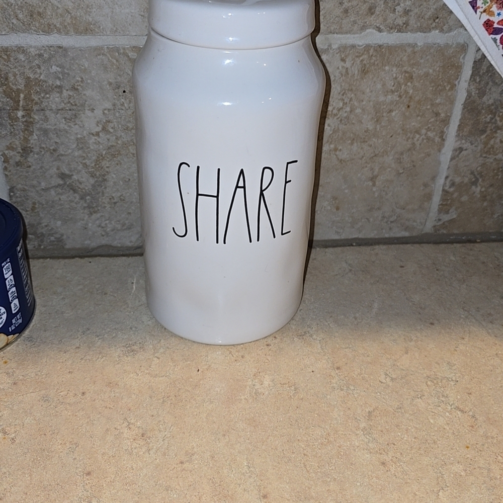 Rae Dunn White 'Share' Canister